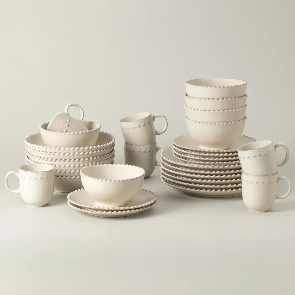 costa-nova-pearl-geschirrset-30-teilig-creme-mit-becher image 1