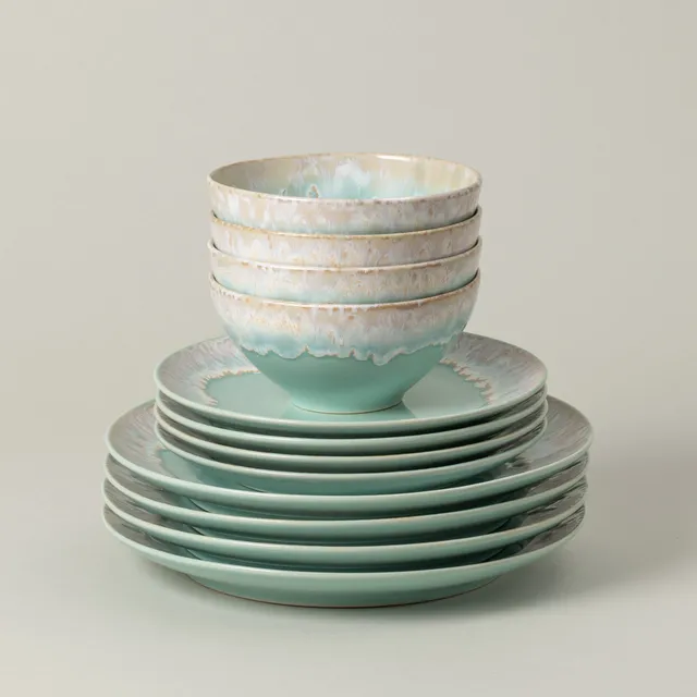 costa-nova-taormina-tafelservice-12-tlg-aqua-blau-steinzeug image 1