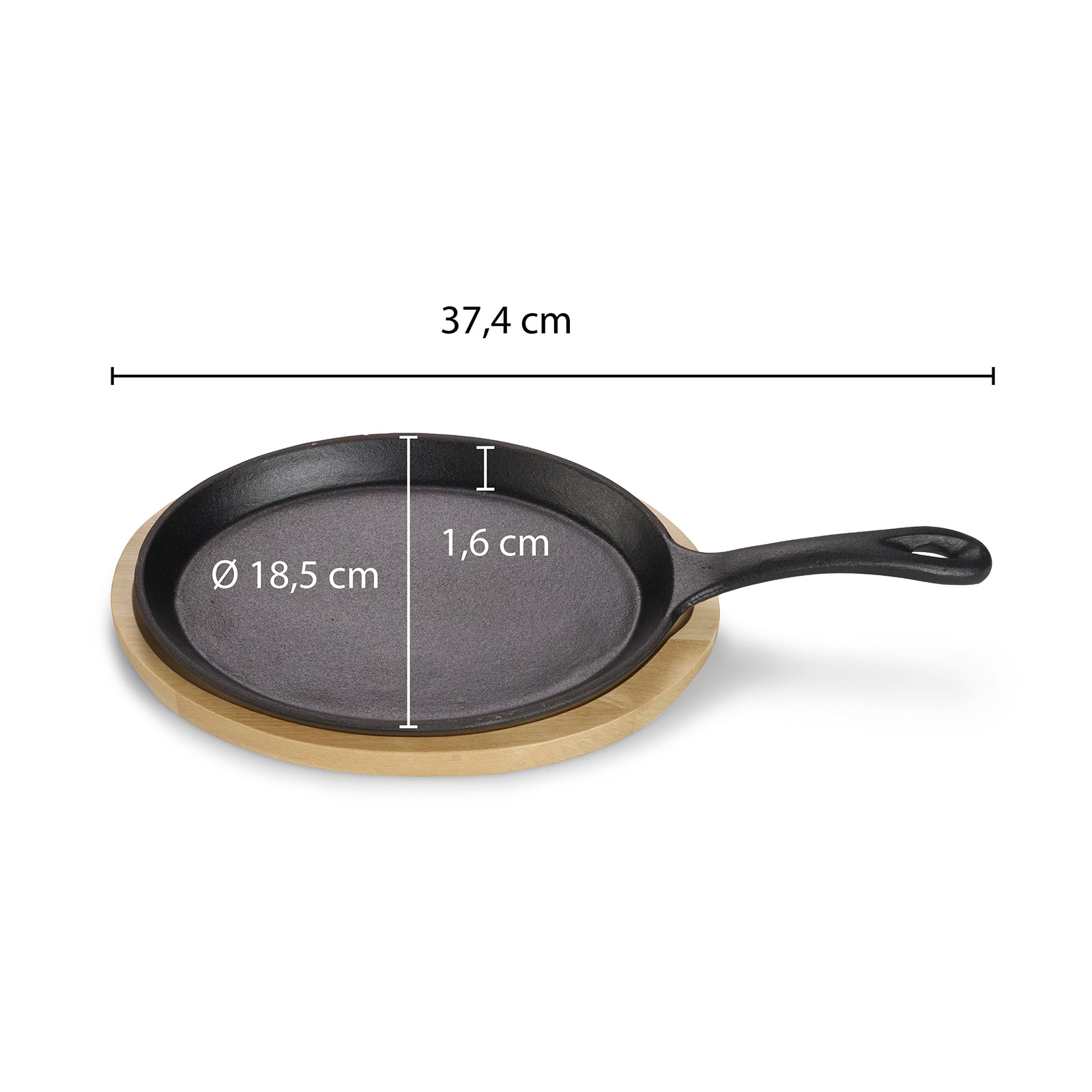 echtwerk-bbq-kochen-servierpfanne-gusseisen-18-5-cm-1-tlg-mit-brett image 5