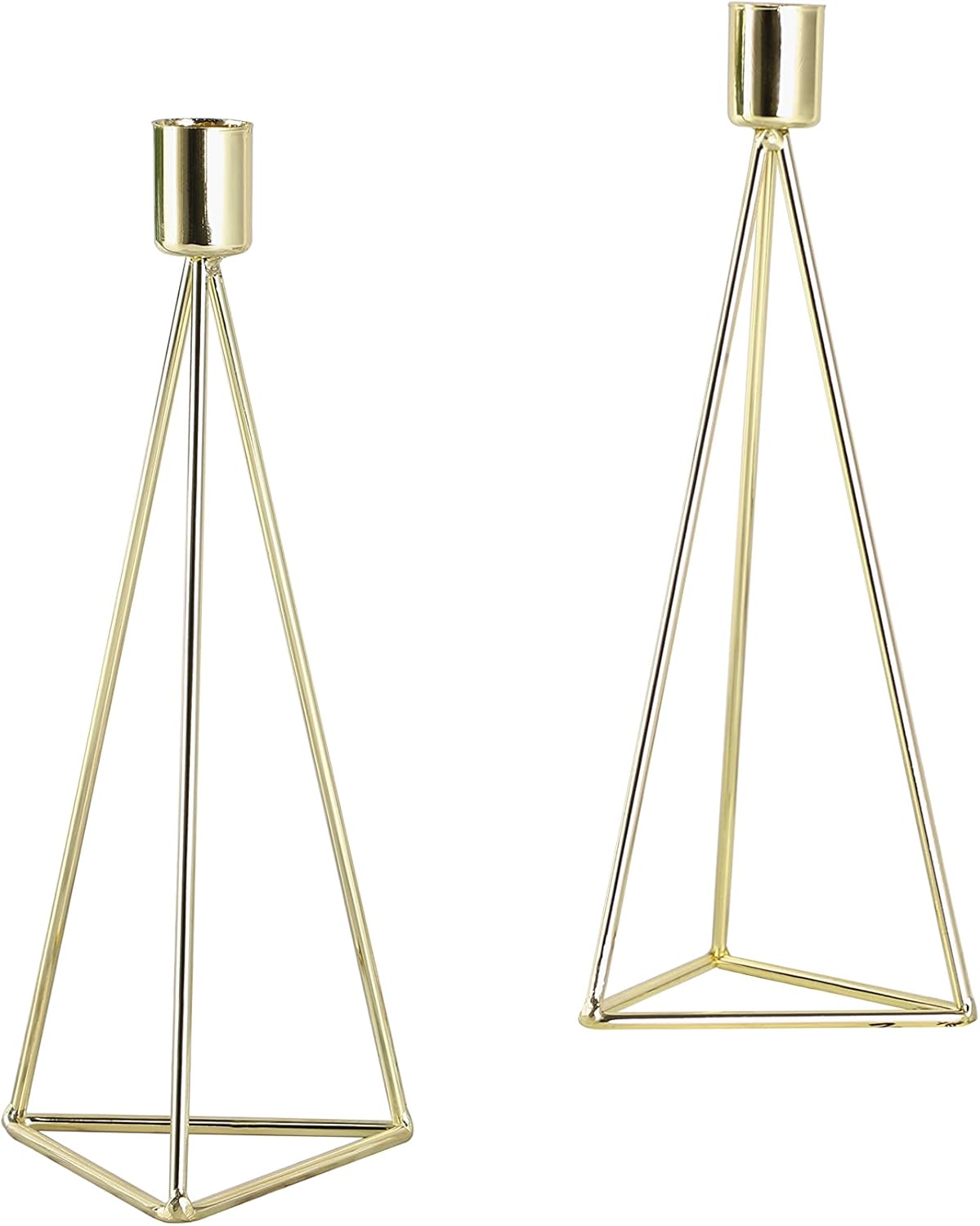 echtwerk-modern-big-kerzenhalter-metall-2tlg-silber-geometrisch image 4