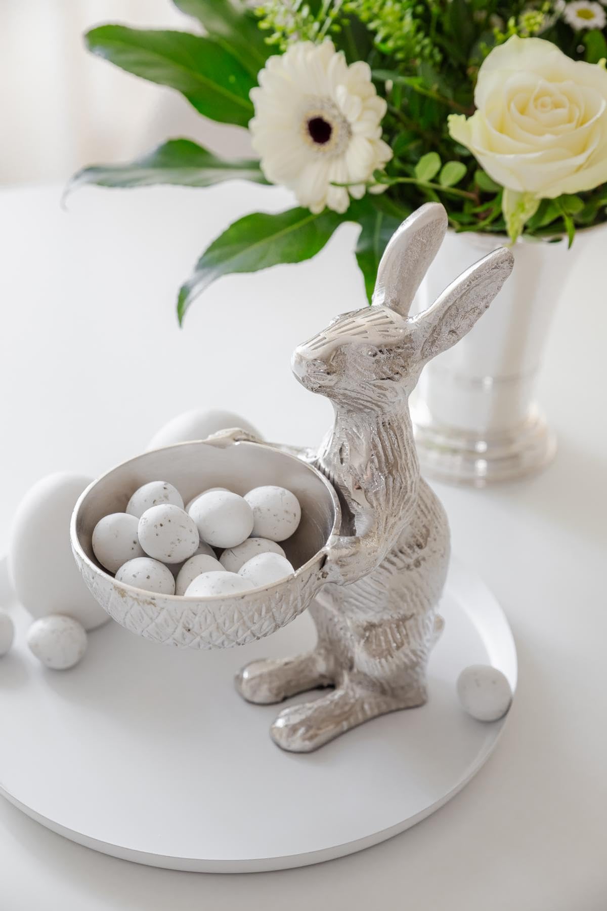 edzard-bert-hase-mit-schale-dekofigur-h-22-cm-silber image 7