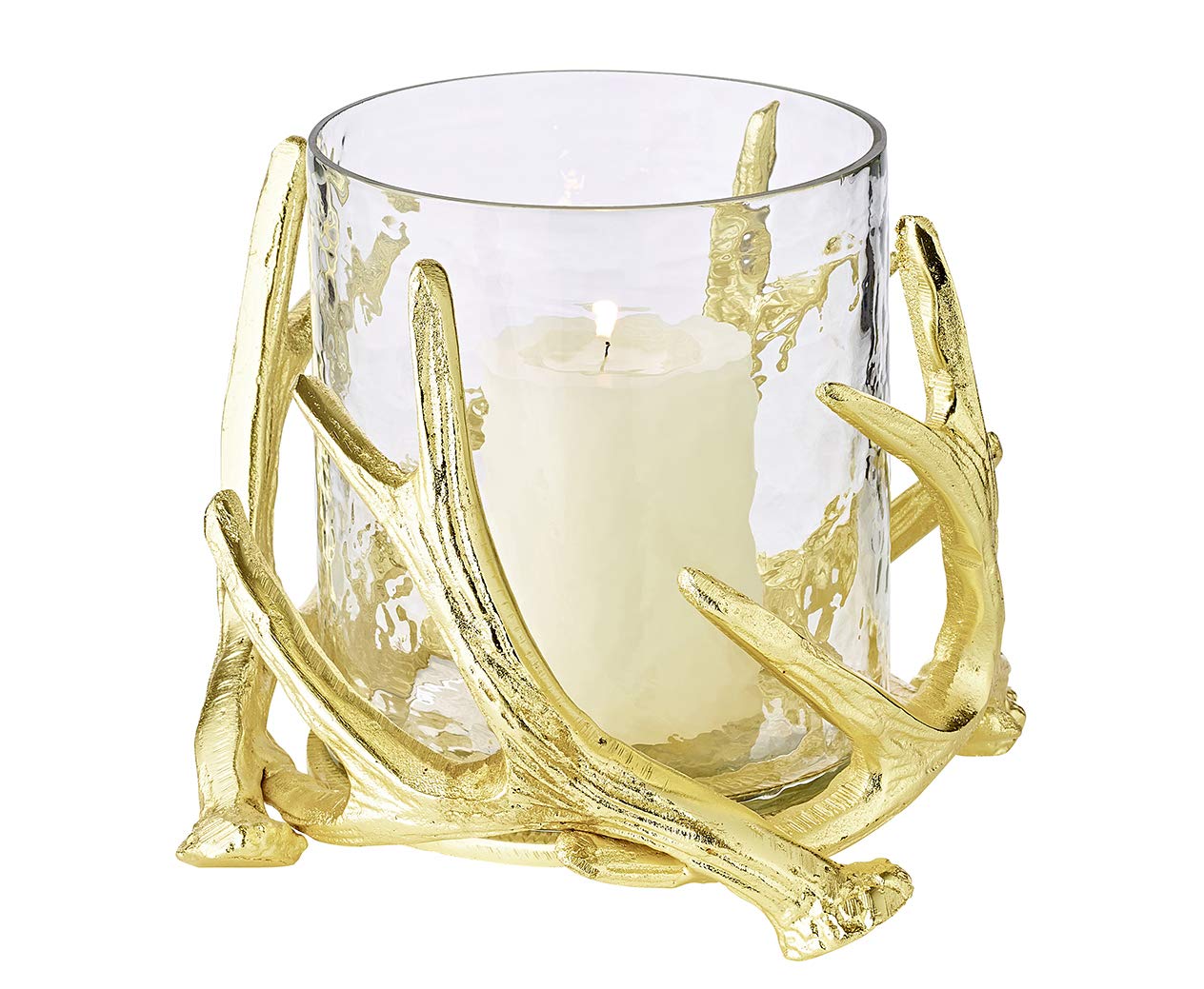 edzard-kingston-windlicht-gold-h-15-cm-geweih-offen image 1