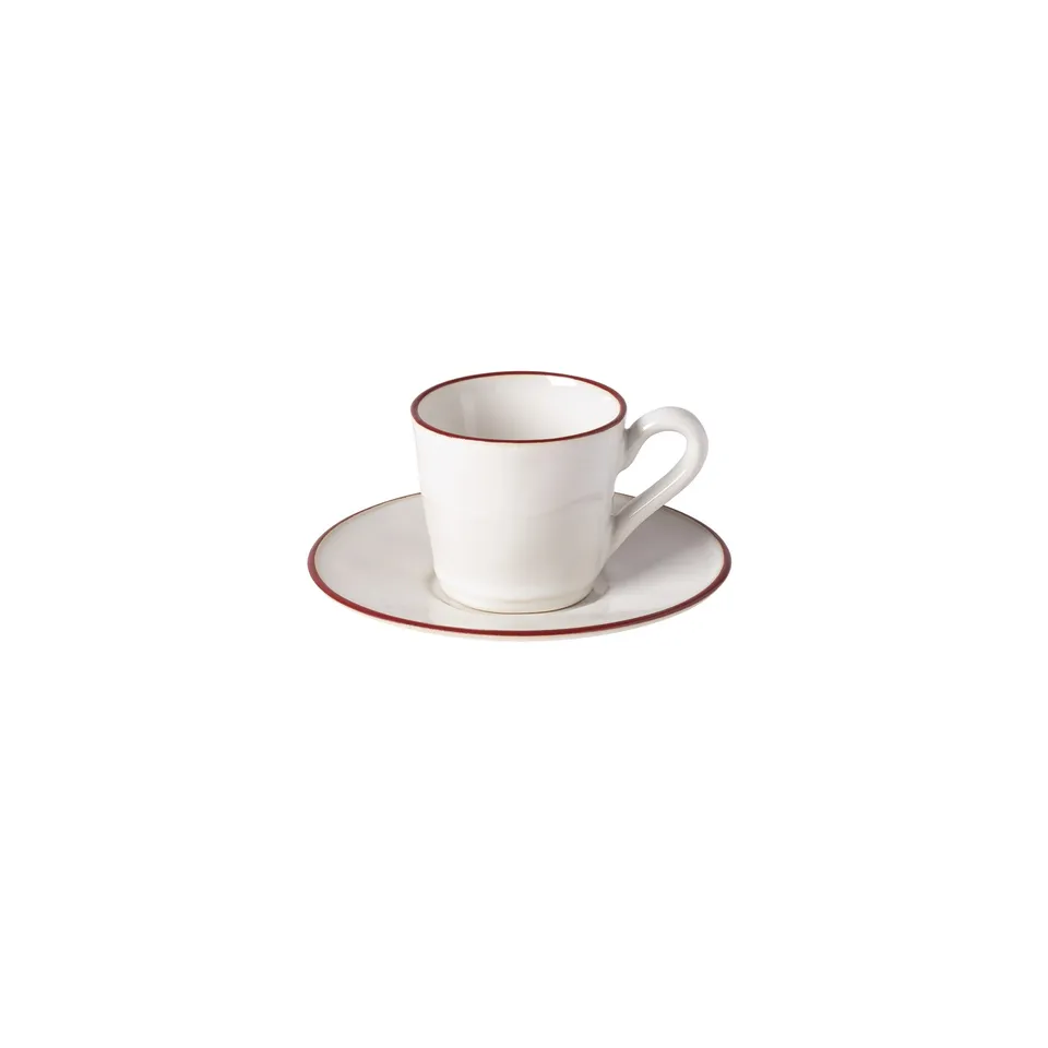 costa-nova-beja-teetasse-mit-untertasse-wei-rot-steingut image 1