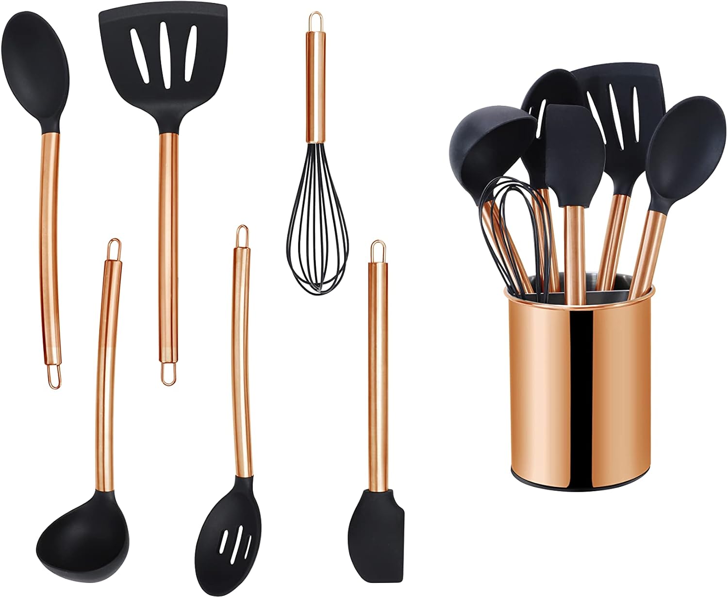 echtwerk-k-chenhelfer-set-7tlg-silber-silikon-edelstahl-halter image 1
