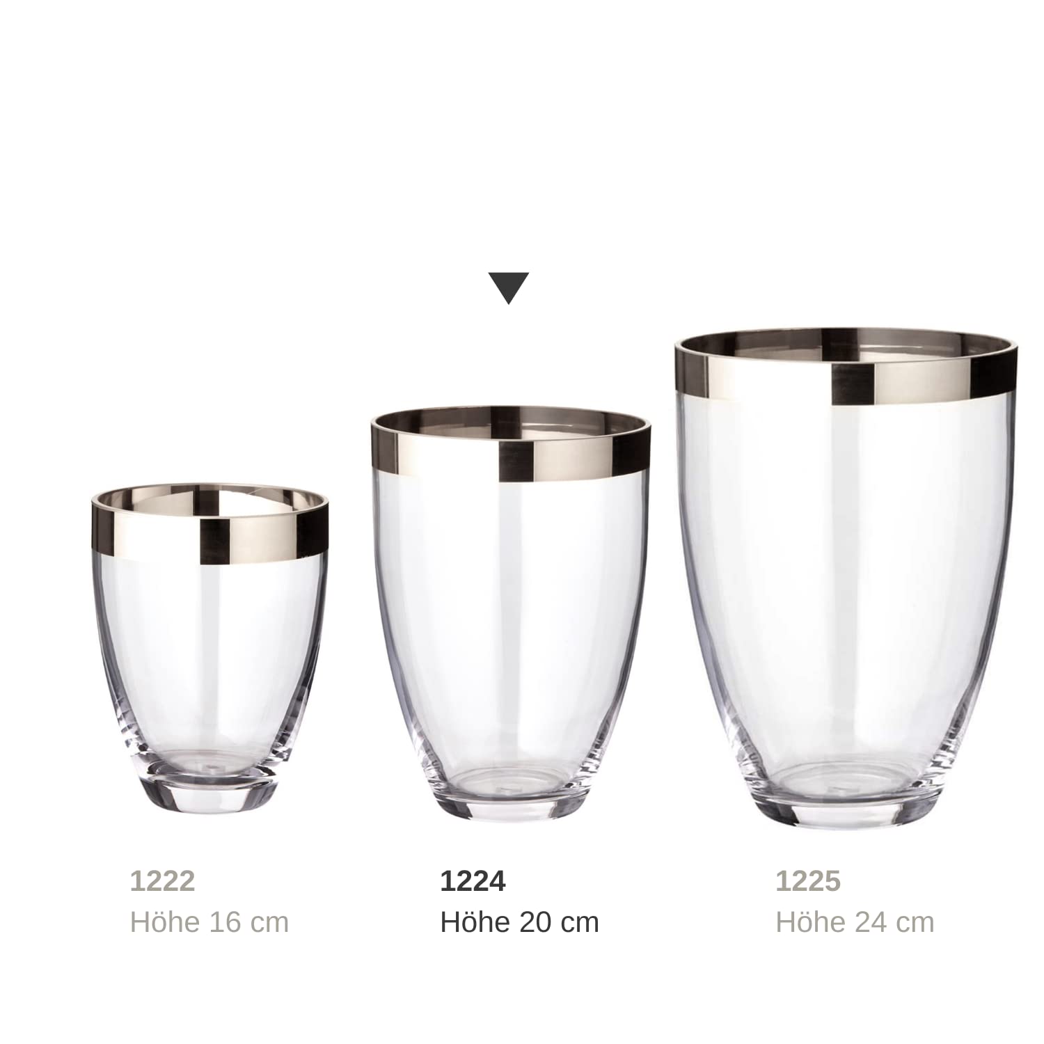 edzard-charlotte-vase-kristallglas-20-cm-platinrand image 2