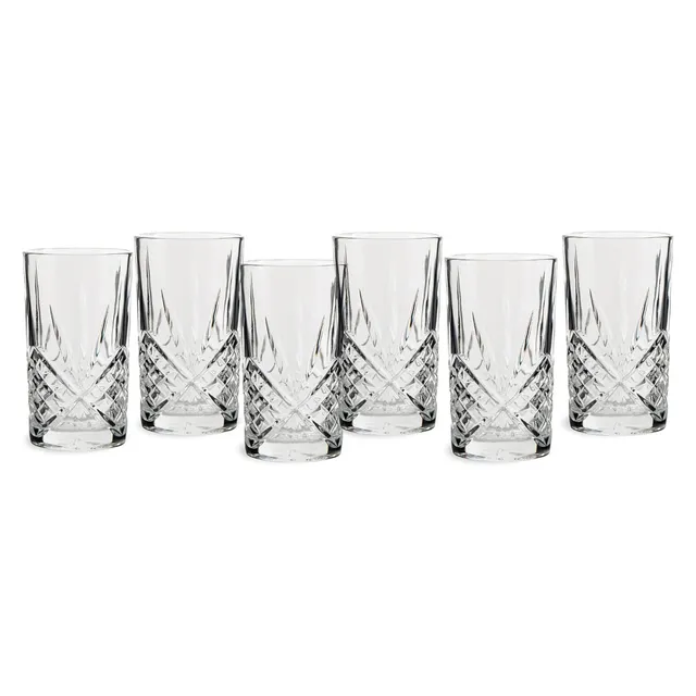 echtwerk-longdrink-gl-ser-set-6-tlg-350-ml-schliffoptik image 1