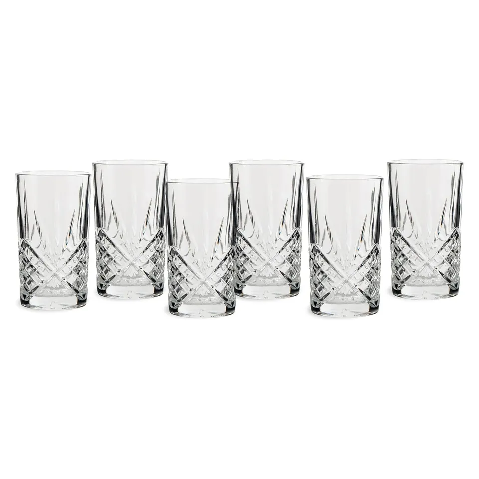 echtwerk-longdrink-gl-ser-set-6-tlg-350-ml-schliffoptik image 1