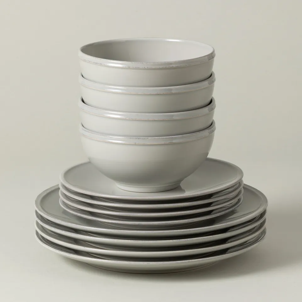 costa-nova-friso-tafelservice-12-teilig-grau-feinsteinzeug image 1