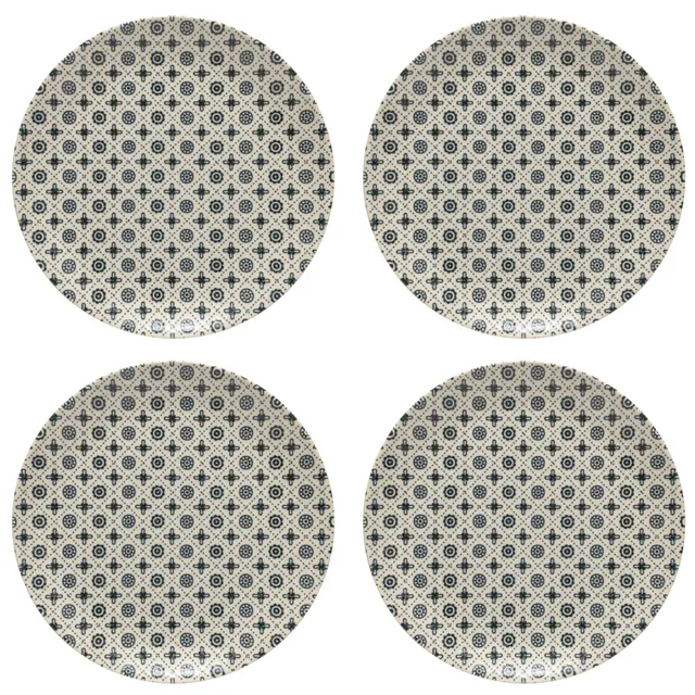 costa-nova-elements-dessertteller-set-4-tlg-little-garden-beige image 1