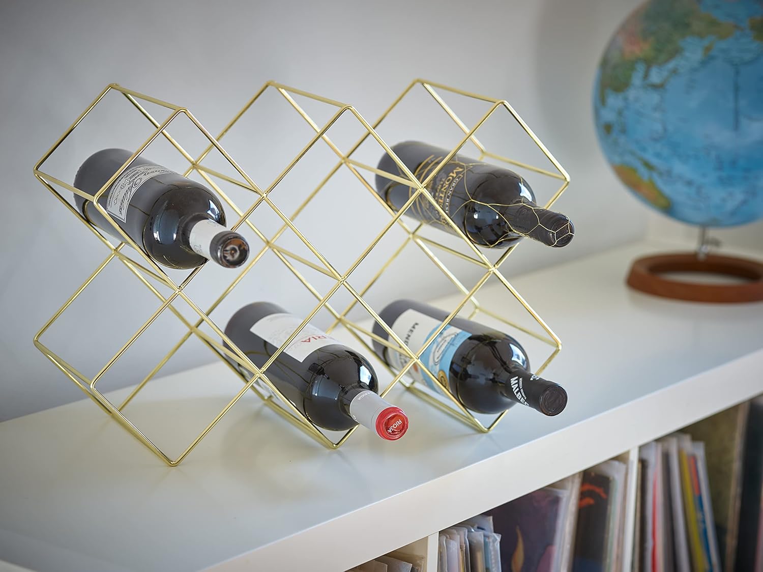echtwerk-wine-dining-weinregal-8-flaschen-silber-eisen image 8