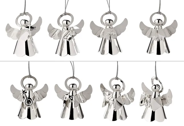 edzard-milano-engel-baumschmuck-8er-set-silber-versilbert image 1