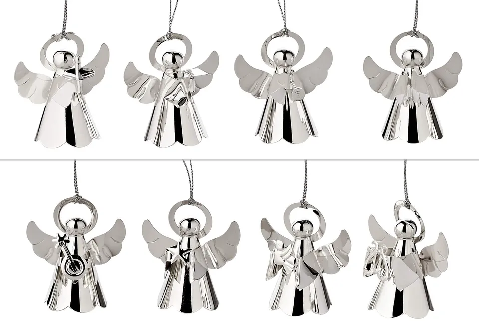 edzard-milano-engel-baumschmuck-8er-set-silber-versilbert image 1