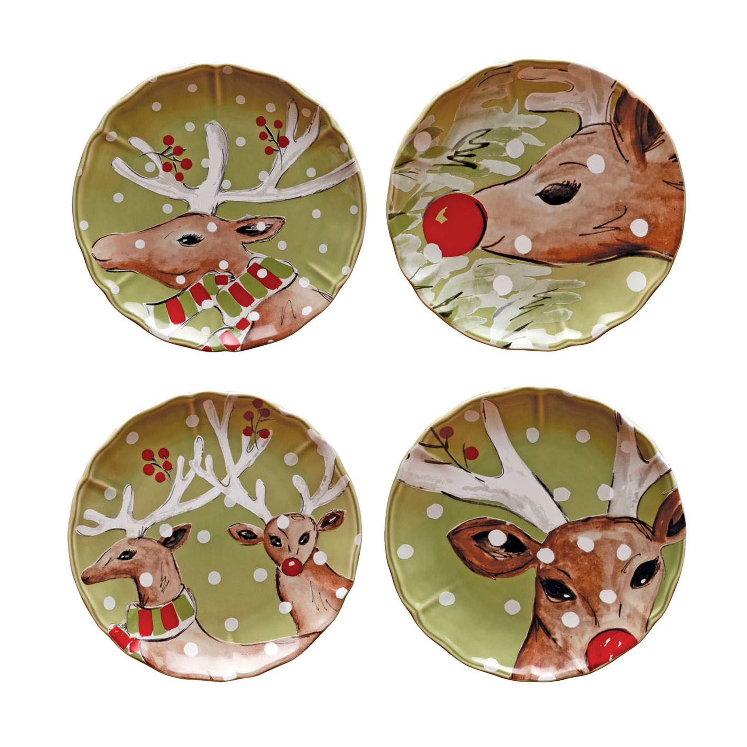 costa-nova-deer-friends-df604-dessertteller-gr-n-4er image 1