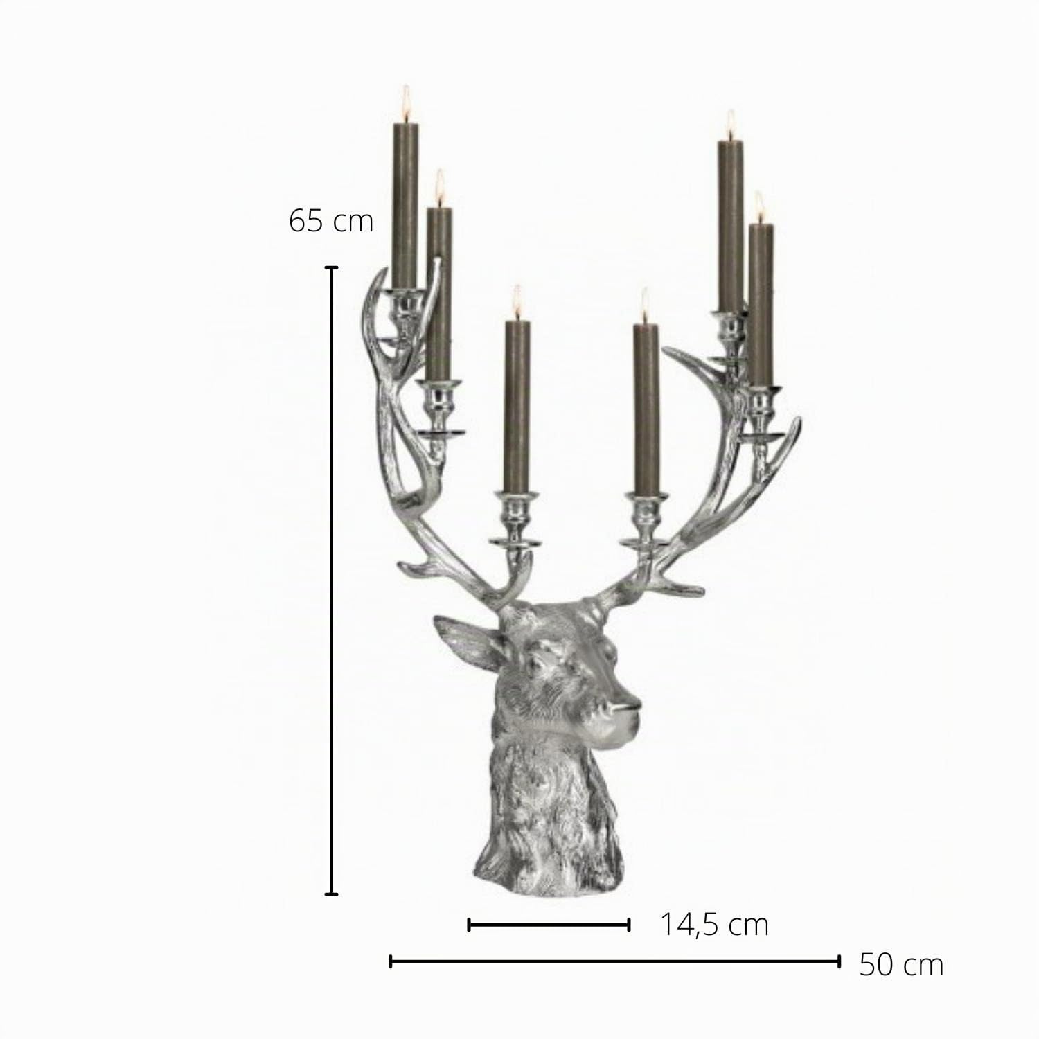 edzard-richard-kerzenleuchter-hirsch-65-cm-silber image 3