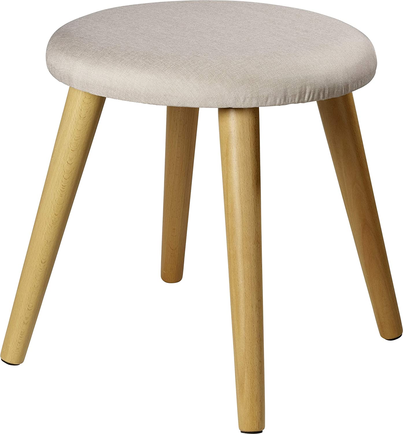 echtwerk-skandi-sitzhocker-creme-mit-holzf-en-gepolstert image 1