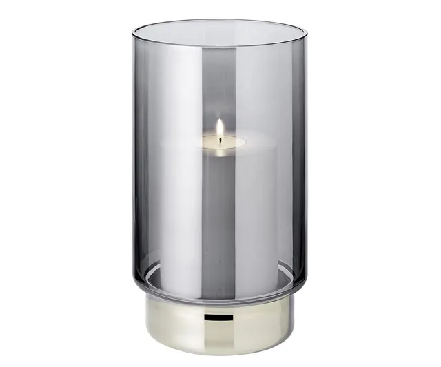 edzard-molly-isla-windlicht-21-cm-rauchglas-platinrand image 1