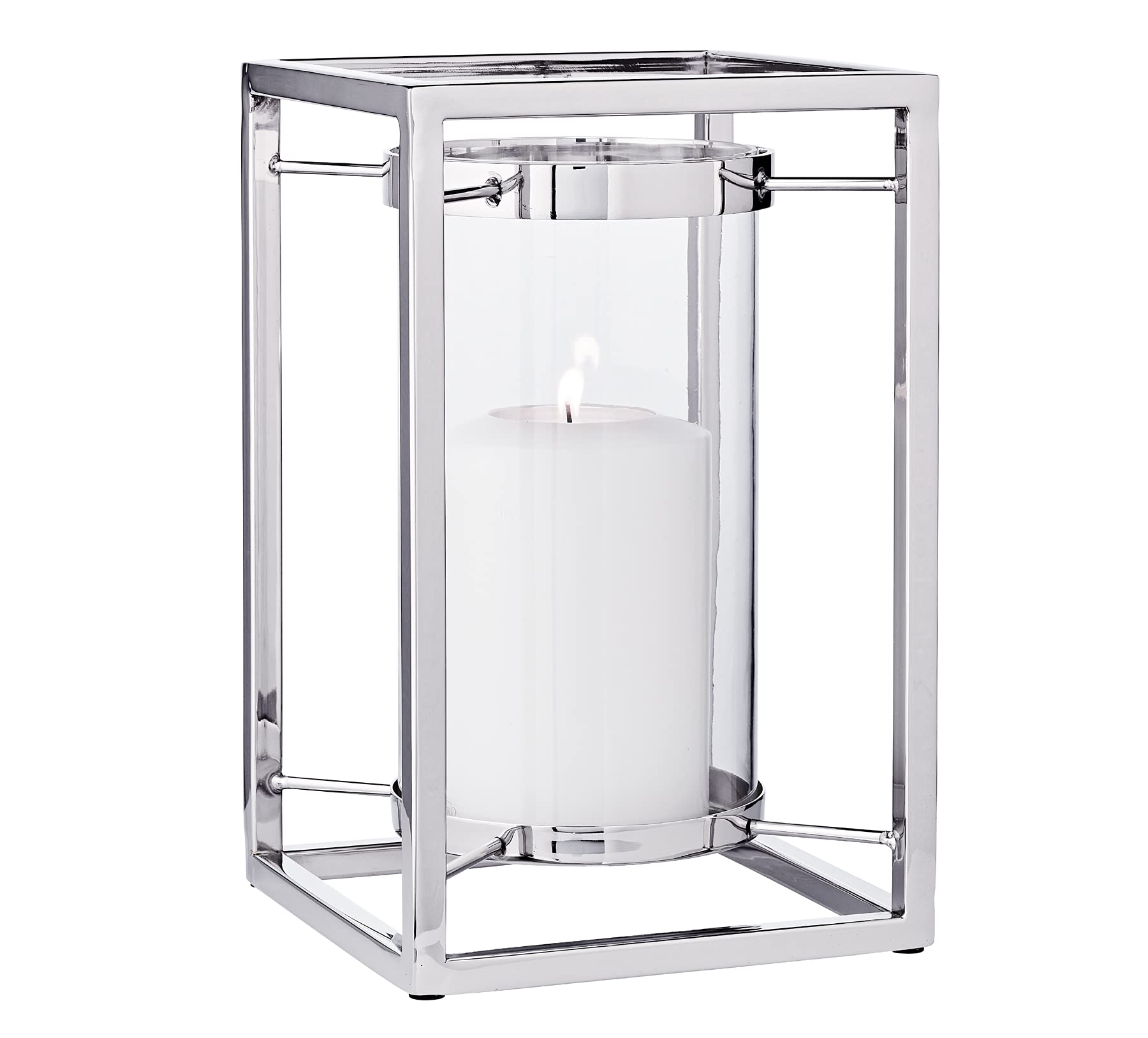 edzard-banu-windlicht-31-cm-edelstahl-vernickelt-mit-glas image 1