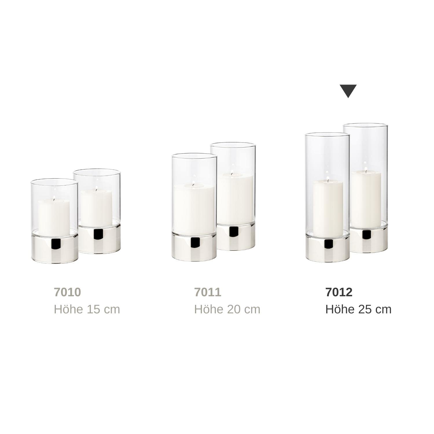 edzard-granada-windlicht-glas-2er-set-silberoptik-25-cm image 2