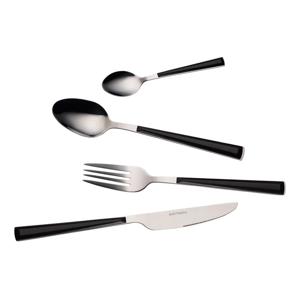 echtwerk-basic-besteck-set-16-tlg-schwarz-mit-kunststoffgriff image 1