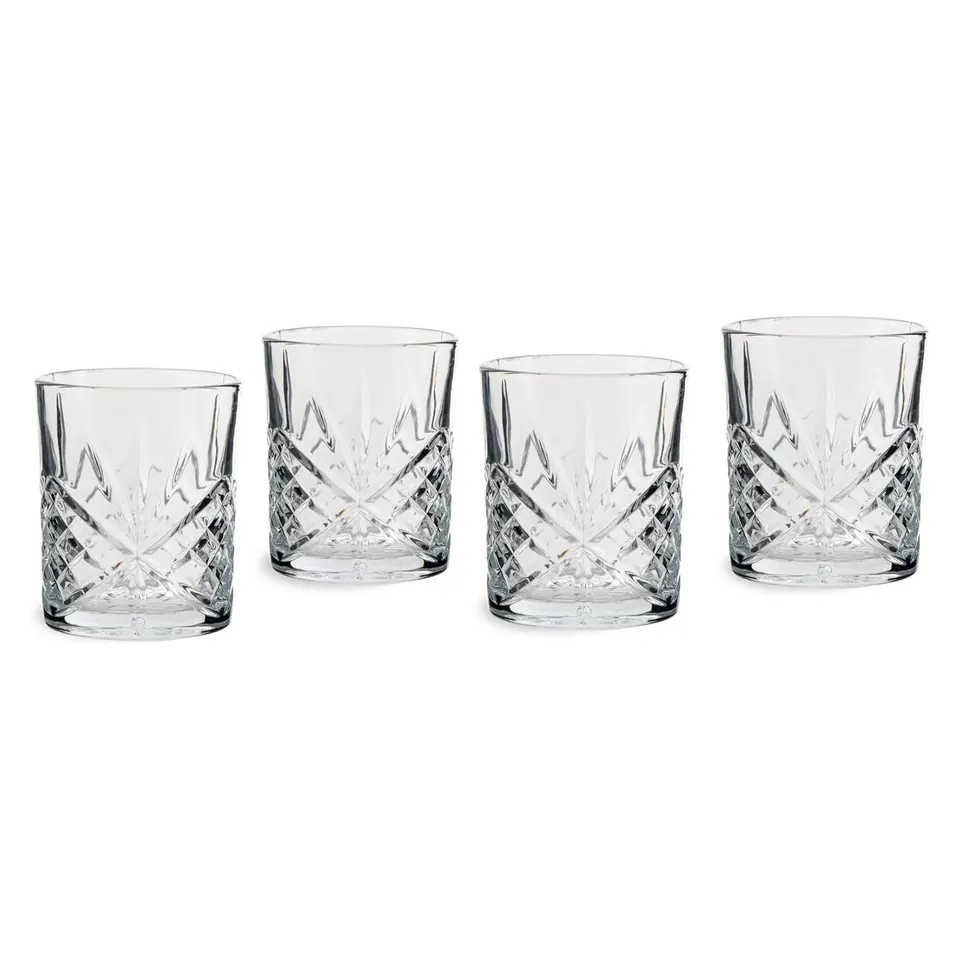 echtwerk-wine-dining-whisky-gl-ser-set-4-tlg-330-ml-schliffoptik image 1