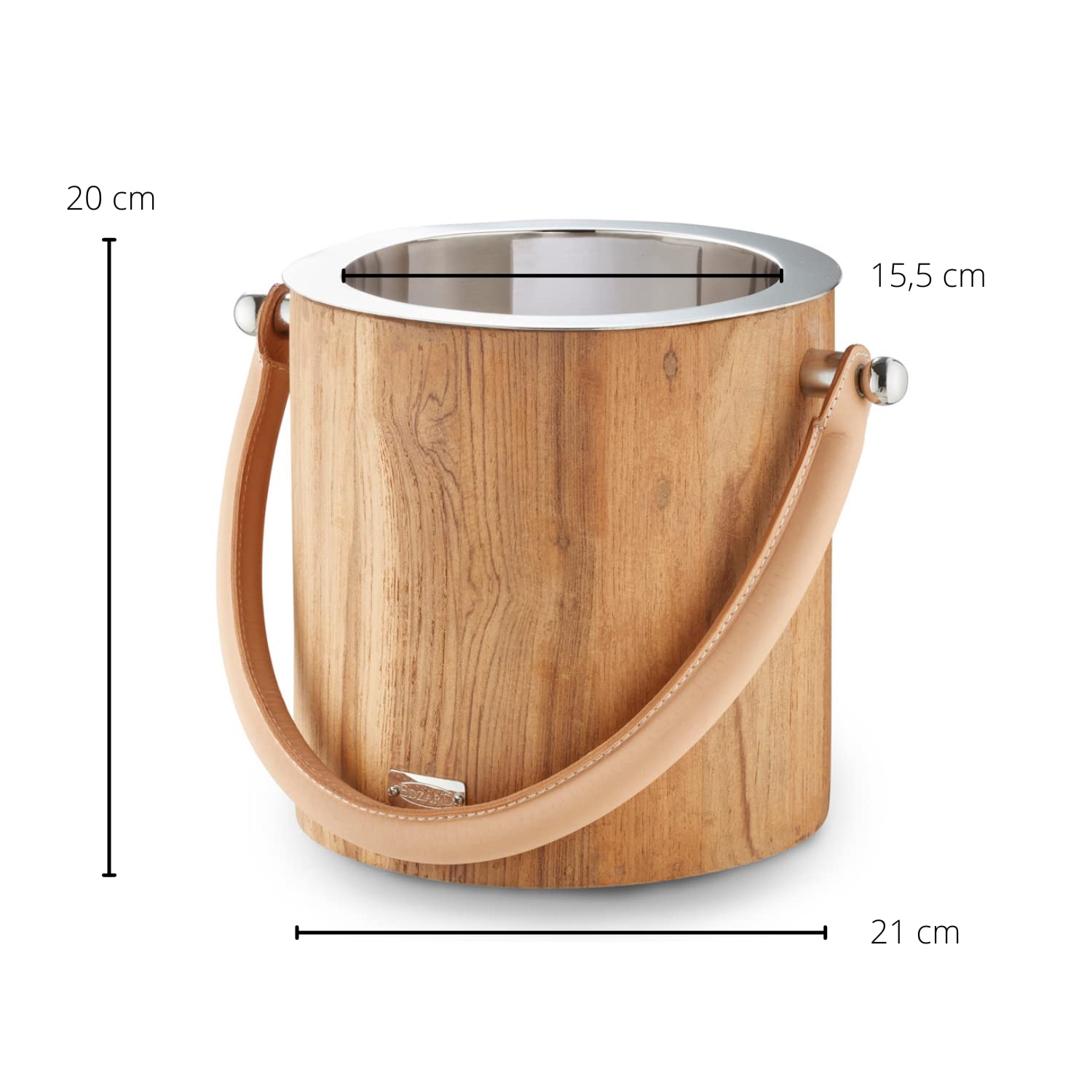 edzard-gilbert-eiseimer-havanna-20-5-cm-edelstahl-gl-nzend image 2
