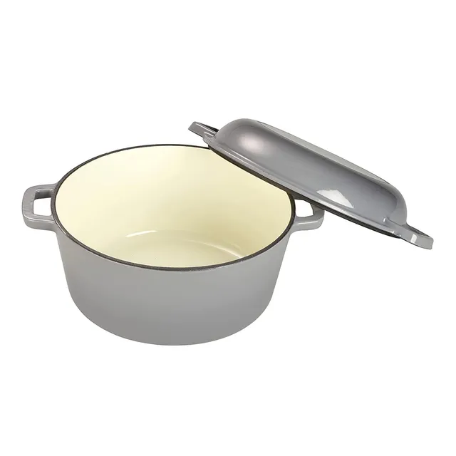 echtwerk-t-pfe-schmortopf-gusseisen-3-5-l-grau-mit-deckel-pfanne image 1