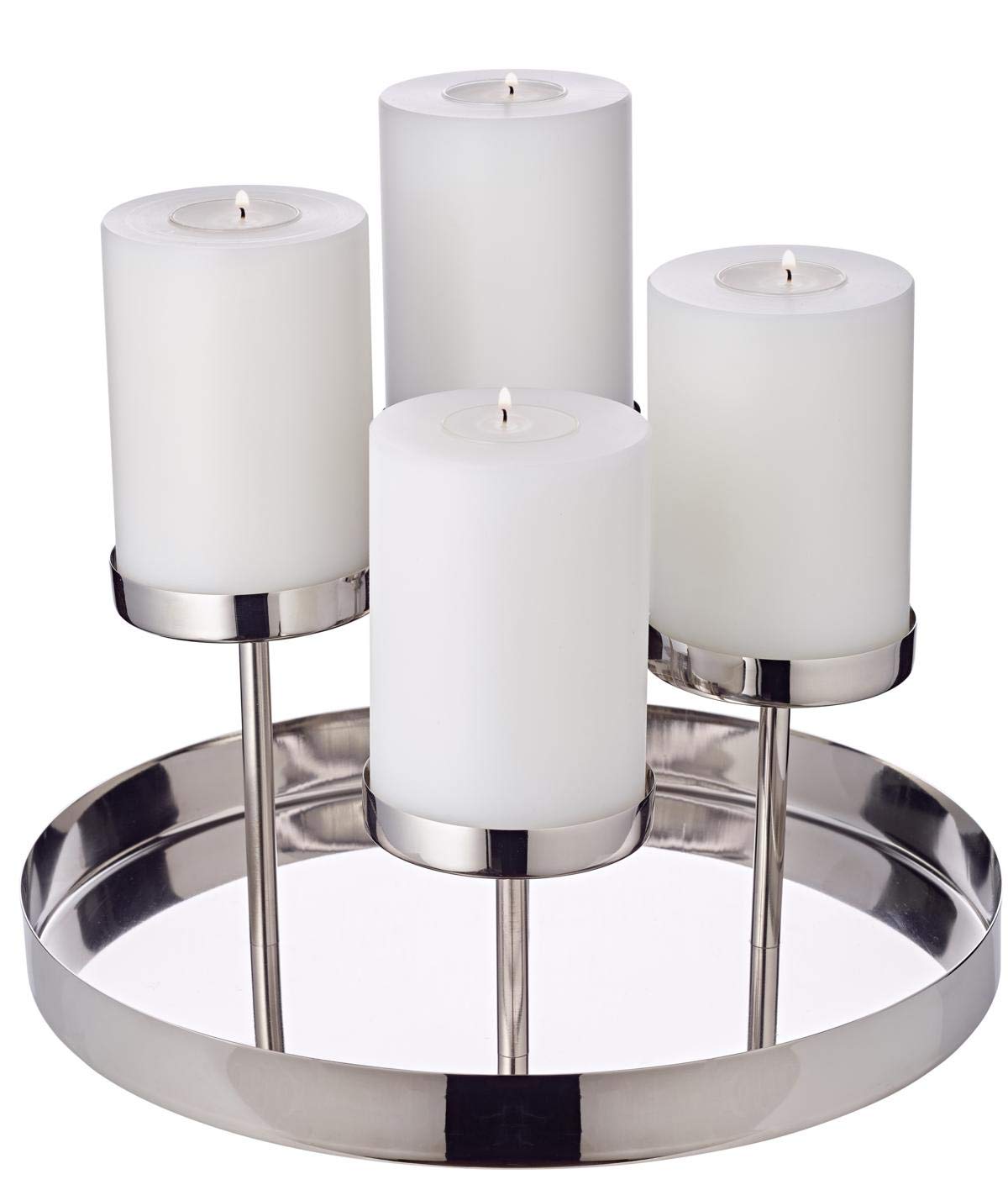 edzard-milano-adventskranz-marbella-31-cm-edelstahl image 1