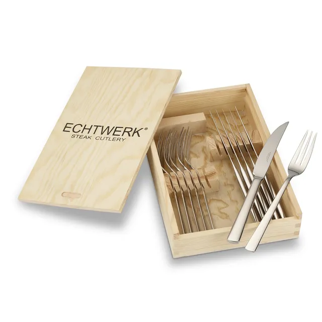 echtwerk-sarre-steakbesteck-set-12tlg-edelstahl-holzkassette image 1