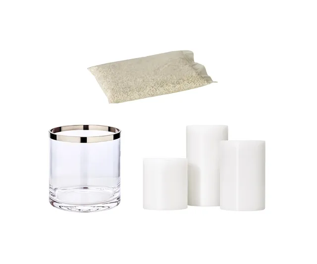 edzard-molly-windlicht-glas-18-cm-platinrand-mit-kerze image 1