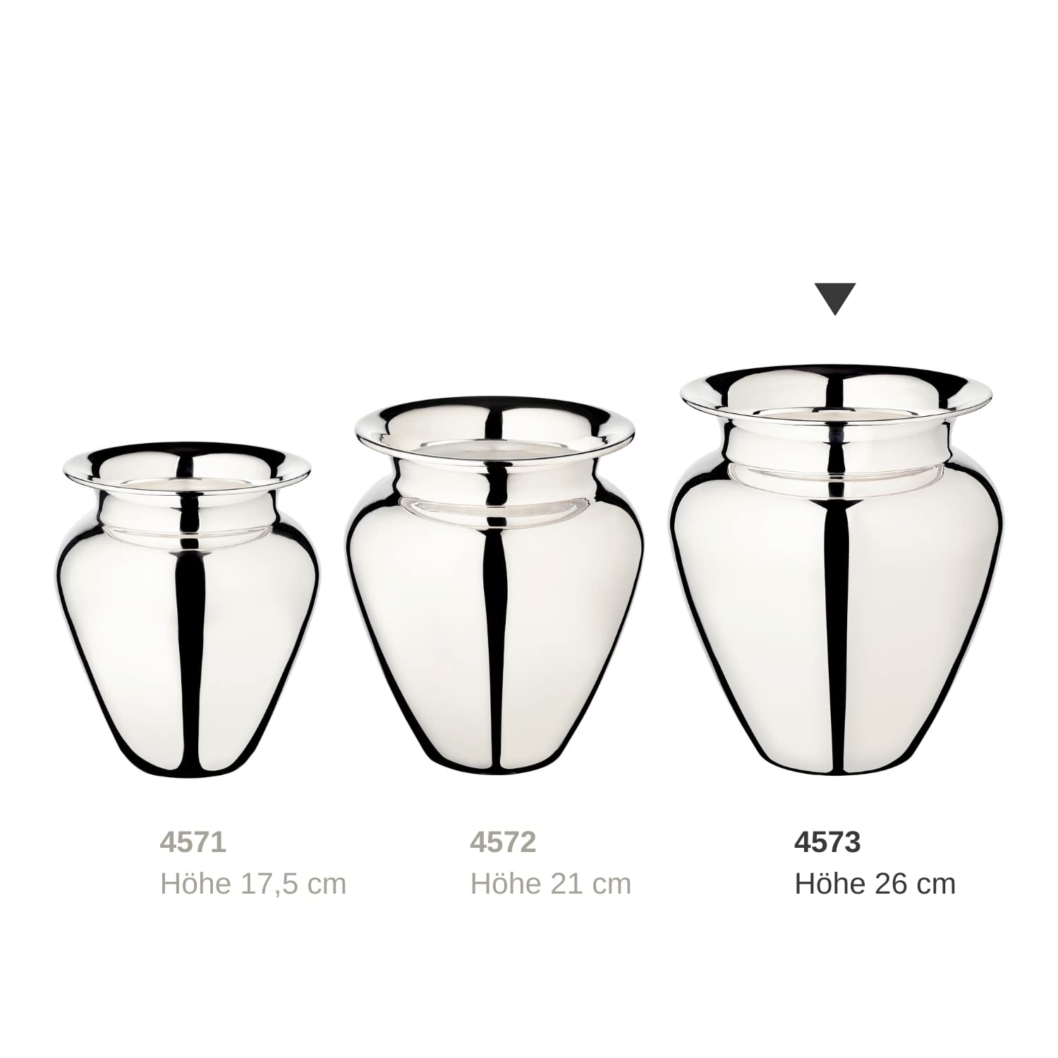 edzard-antonia-vase-26-cm-schwerversilbert-konisch image 6