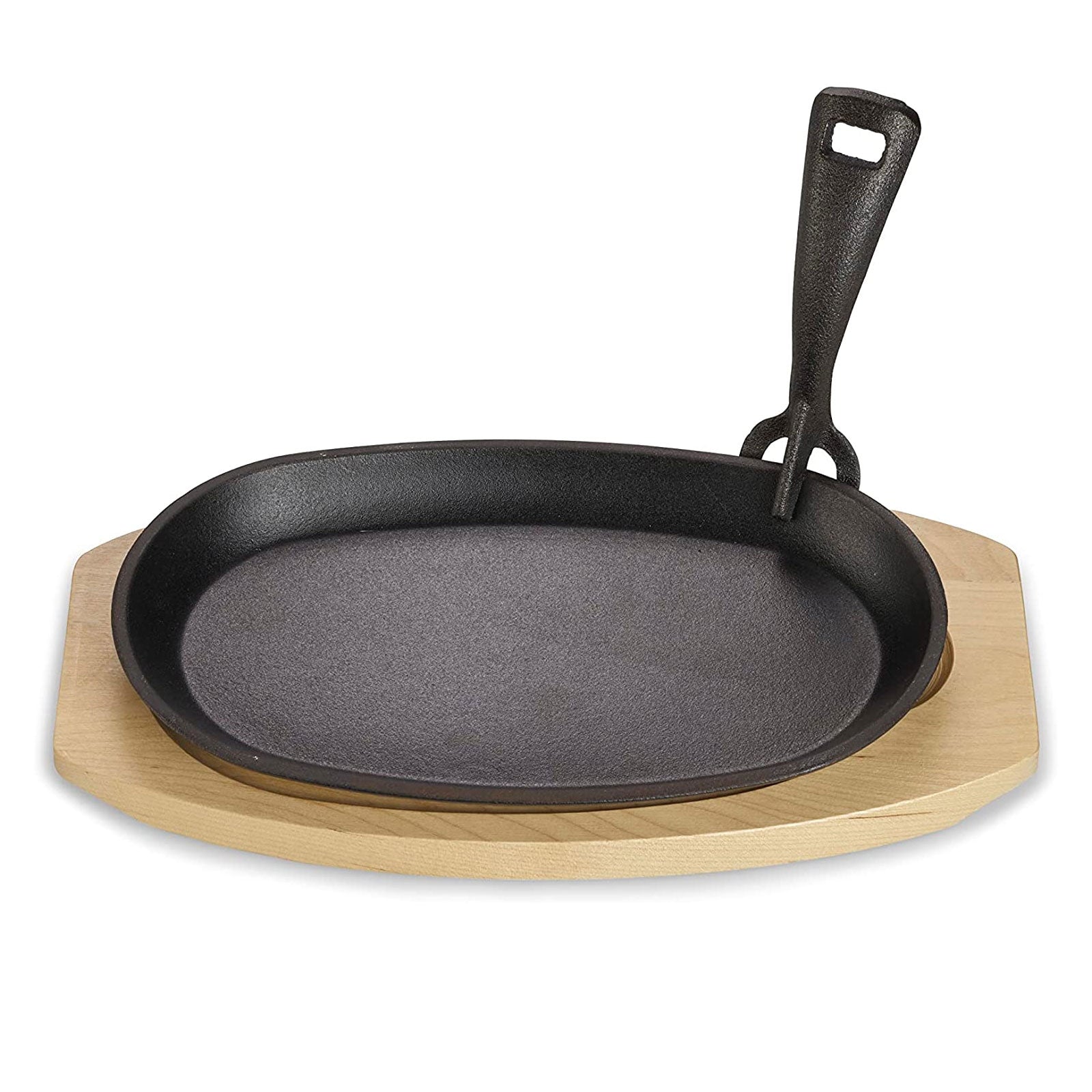 echtwerk-servierpfanne-gusseisen-24x14-cm-mit-brett-1-tlg image 2
