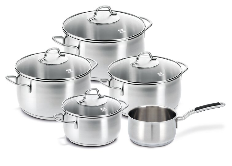beka-chef-royal-topfset-9-tlg-edelstahl-kochtopfset-chrome image 1