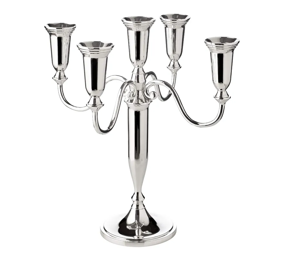 edzard-venezia-kandelaber-5-armig-versilbert-31-cm image 1