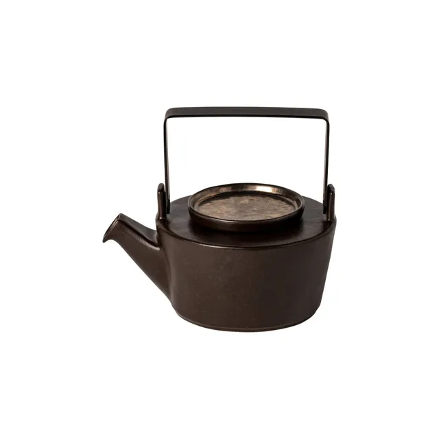 costa-nova-lagoa-teekanne-mit-sieb-metal-castanho-oval image 1