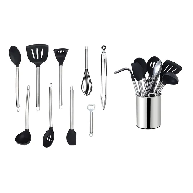 echtwerk-k-chenhelfer-set-10tlg-silikon-silber-antihaft image 1