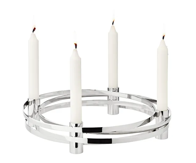 edzard-avia-adventskranz-edelstahl-silber-30-cm image 1