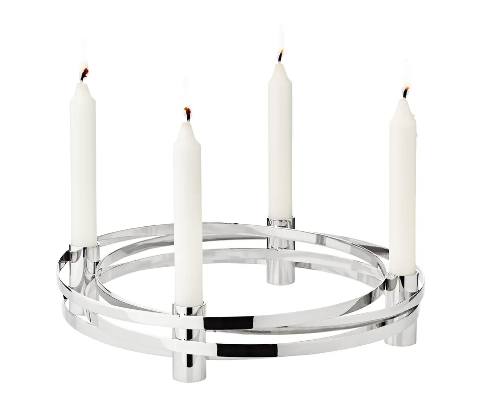 edzard-avia-adventskranz-edelstahl-silber-30-cm image 1
