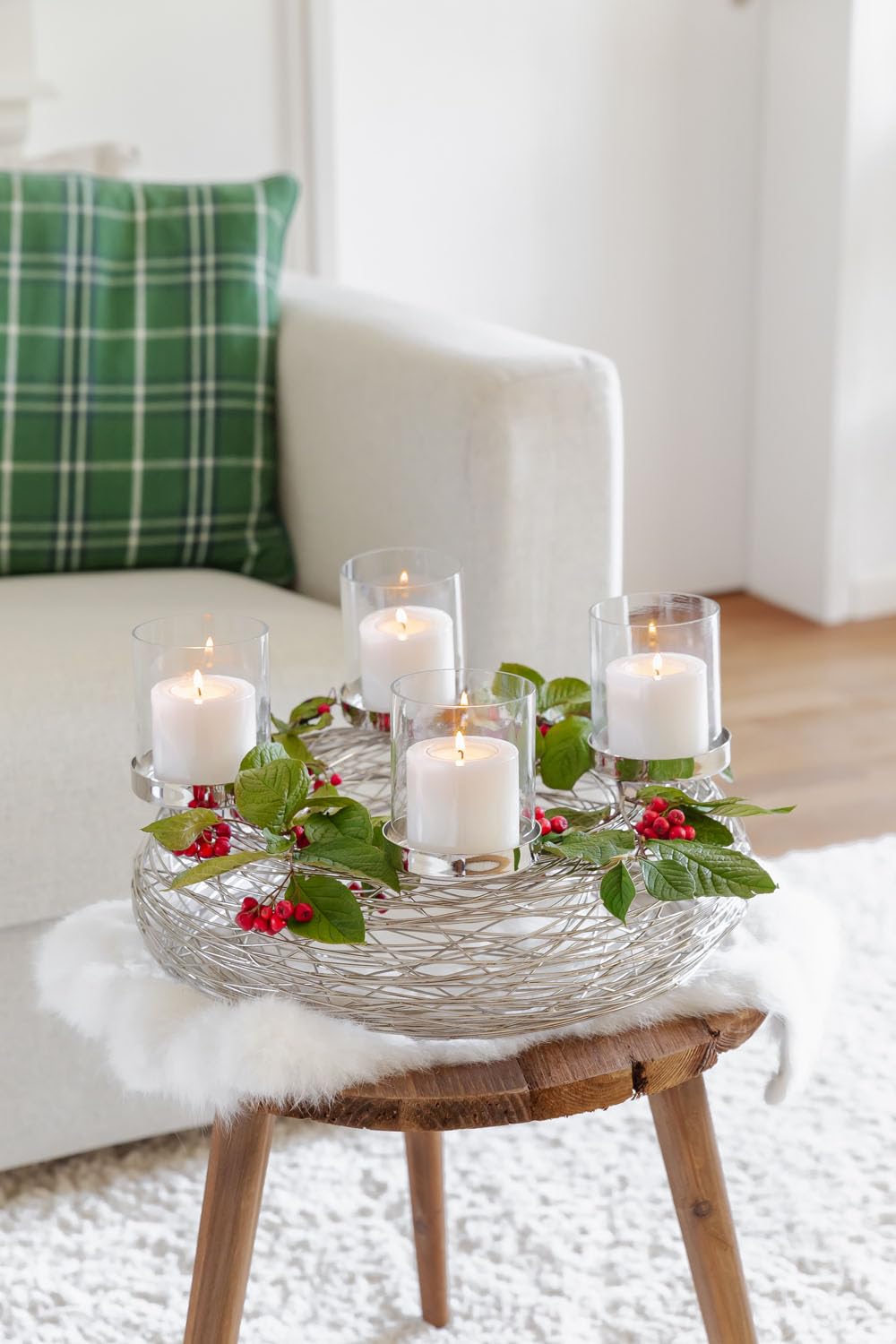 edzard-rimini-adventskranz-edelstahl-36-cm-silber image 2